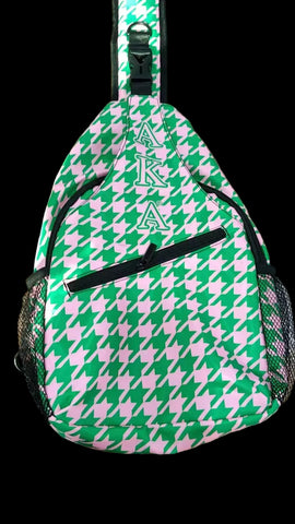 AKA Houndstooth Sling Backpack