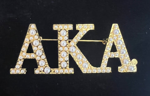 AKA Pearl Gold Lapel Pin