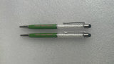 2 Green AKA Stylus Pens w/ Pearls - 2 Pens