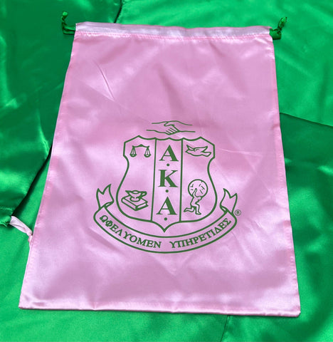 PINK Large Satin AKA Shield Gift Bag