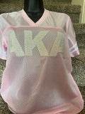 Pearl AKA Pink Polyester Mesh Jersey - AKA STYLE