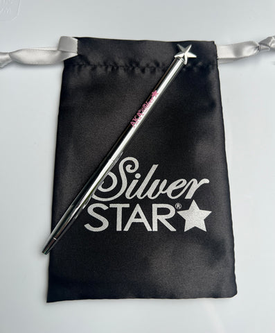 Silver Star Pen & Satin Bag Gift Set