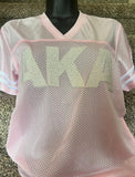 Pearl AKA Pink Polyester Mesh Jersey - AKA STYLE