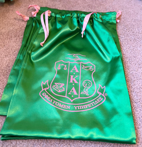 Green Large Satin AKA Gift Bag