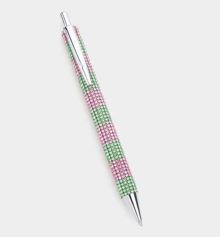 Pink and Green Crystal Pen