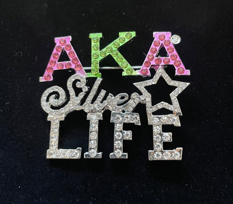 AKA Silver Star Life Lapel Pin