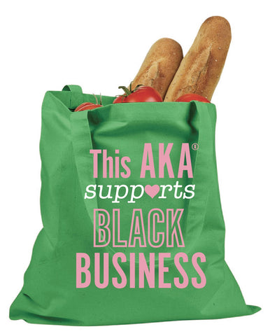 This AKA Supports Black Business Tote Bag - Limit 2 Per Order