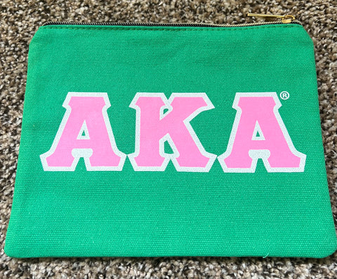 AKA CLASSIC Letters Cosmetic Bag (8 1/2 x 6 1/2)