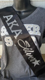 AKA Silver Star Satin Sash