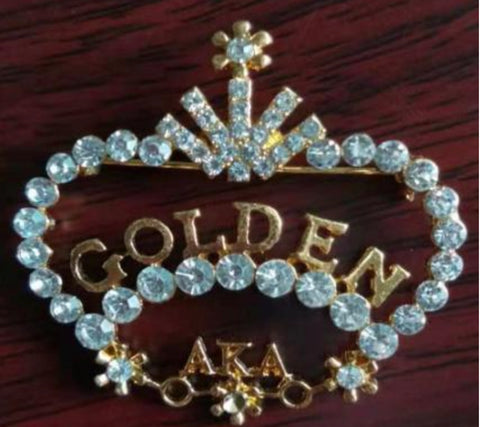 AKA Golden Soror Crown Lapel Pin