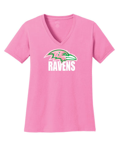 Ravens Pink Vneck Shirt