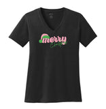 AKA Merry Christmas Vneck - Black
