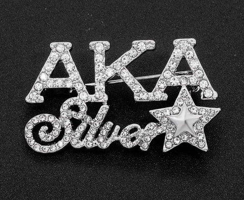 Silver Star Premium Lapel Pin (size 2.5"x2")