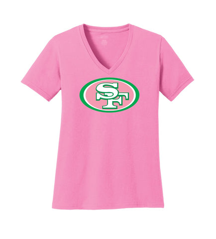 SF 49ers Pink Vneck