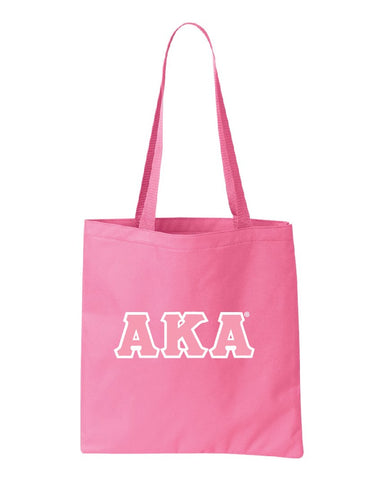 PINK AKA Letters Tote Bag
