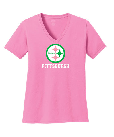 Steelers Pink Vneck Shirt