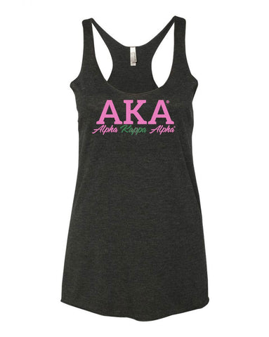 AKA Letters Tank - Black
