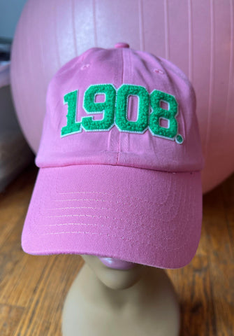1908 Chenille Pink Cap
