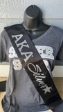 AKA Silver Star Satin Sash