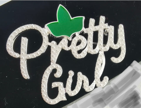 White Pearl Pretty Girl Ivy Pin