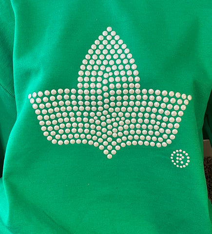 GREEN 3D Pearl Ivy Hoodie Sweatshirt